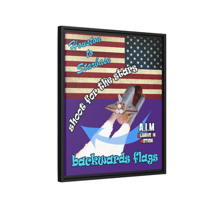 shoot for the stars - framed canvas art (purple)