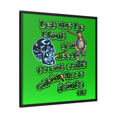 og - framed canvas art (logo green)