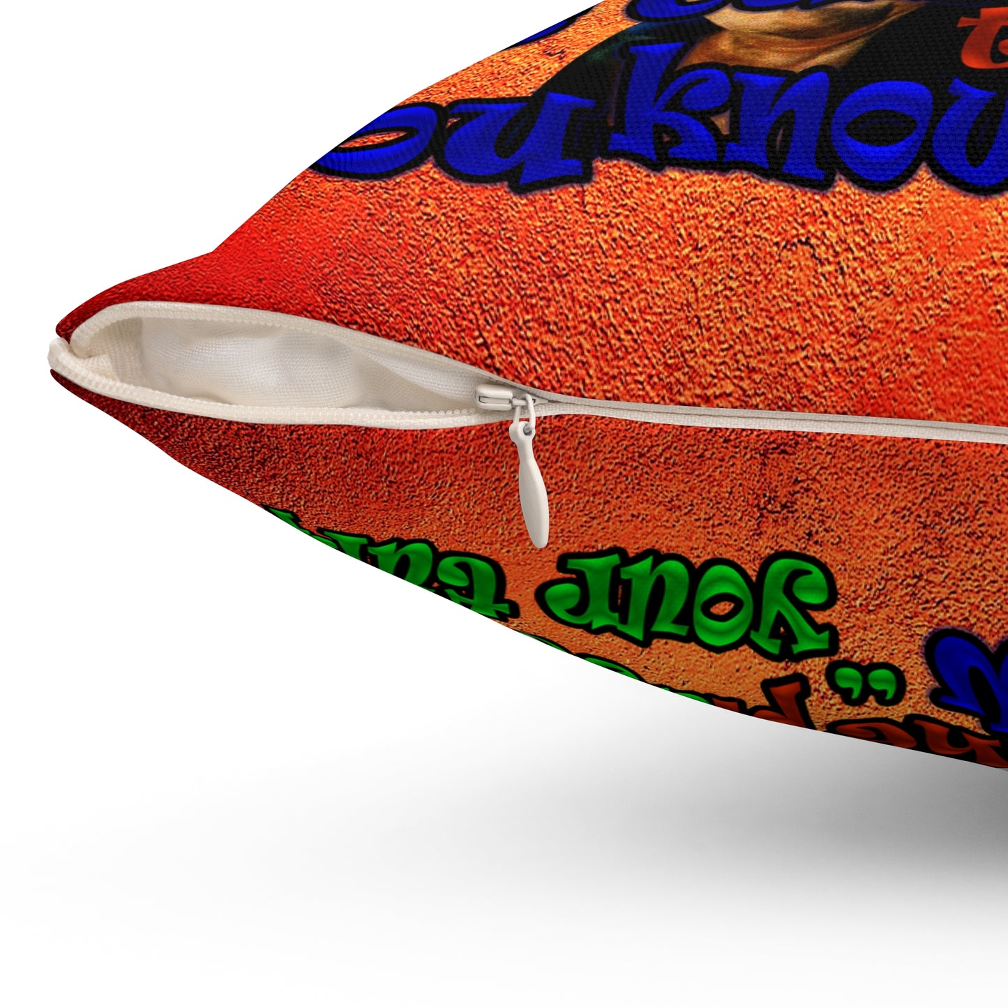 high noon - Spun Polyester Square Pillow - (burnt orange)
