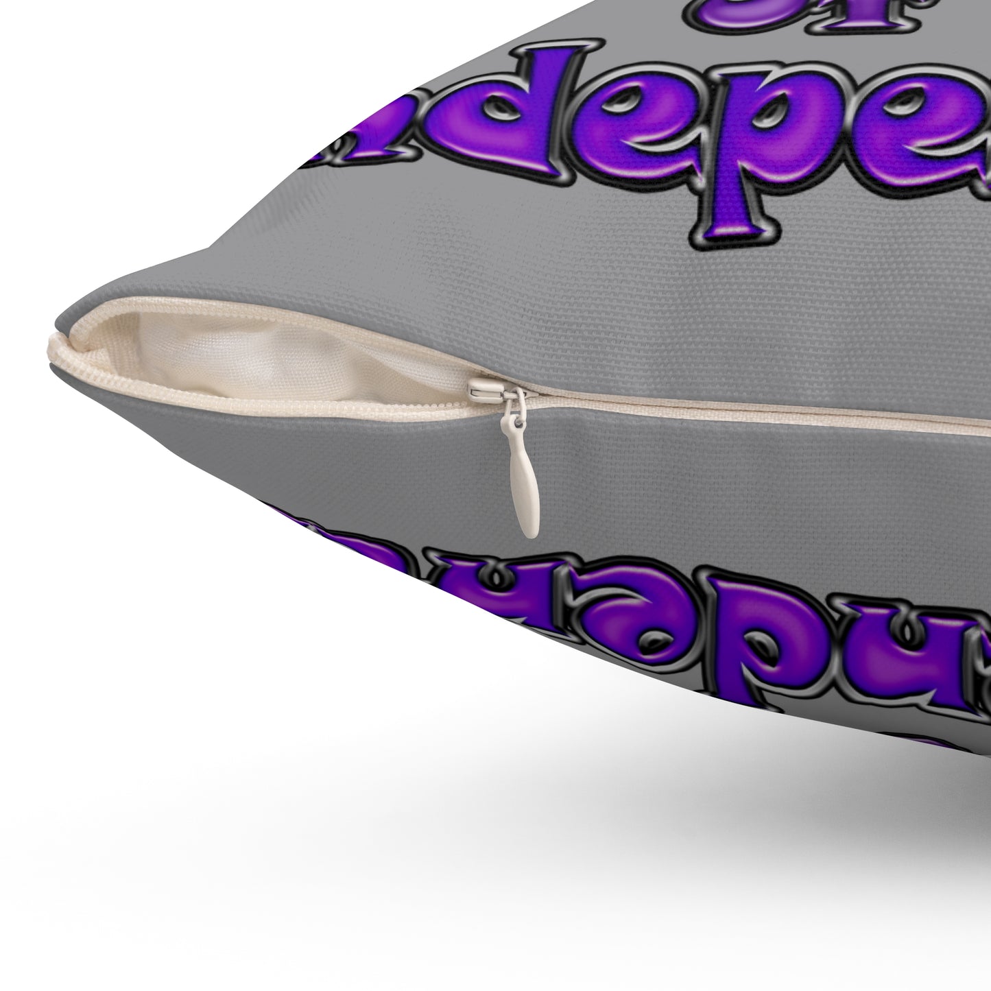 declaration of the independents - Spun Polyester Square Pillow - (grey)