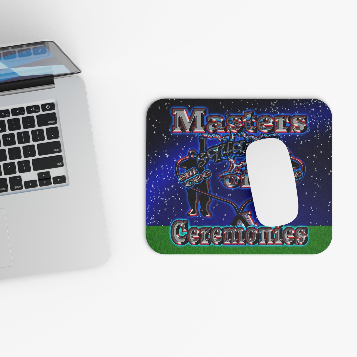 em cee squared - Mouse Pad (Rectangle) ('snoops' background)