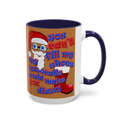 santa's shoes - Accent Mug (light brown)
