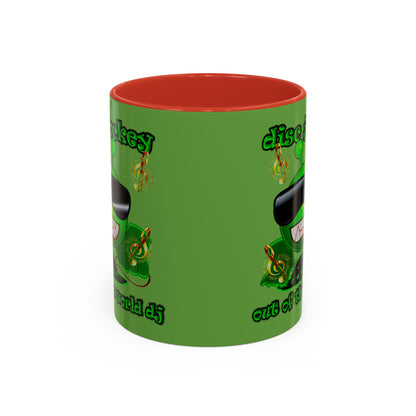 disc jockey - Accent Mug (green)