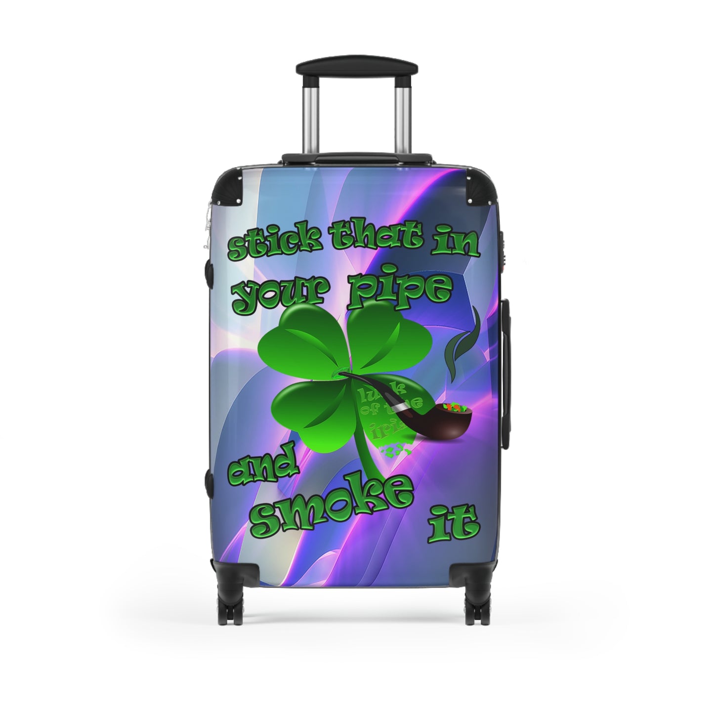 stick that in your pipe and smoke it - Suitcase (grey-pink wave)
