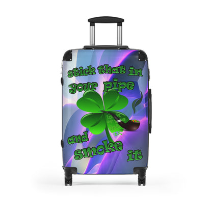 stick that in your pipe and smoke it - Suitcase (grey-pink wave)