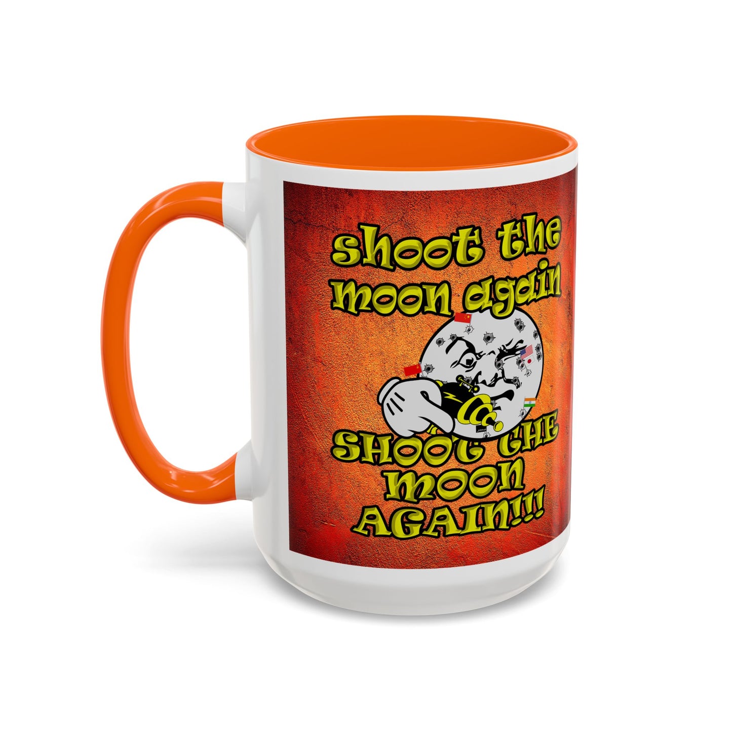 shoot the moon again - Accent Mug (burnt orange)