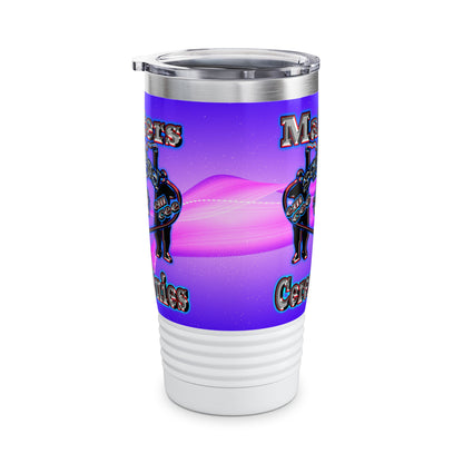 em cee squared - Ringneck Tumbler, 20oz (purple-pink wave)