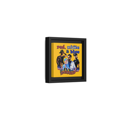 rw&b lives matter - framed canvas art (yellow)