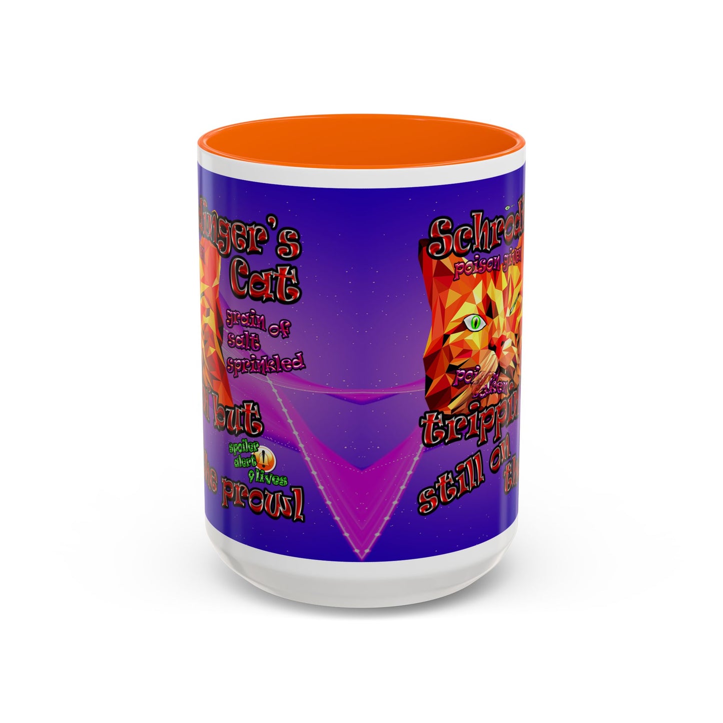 schrodinger's cat - Accent Mug (purple-pink wave)