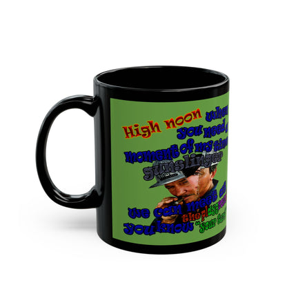 high noon - Black Mug (green)