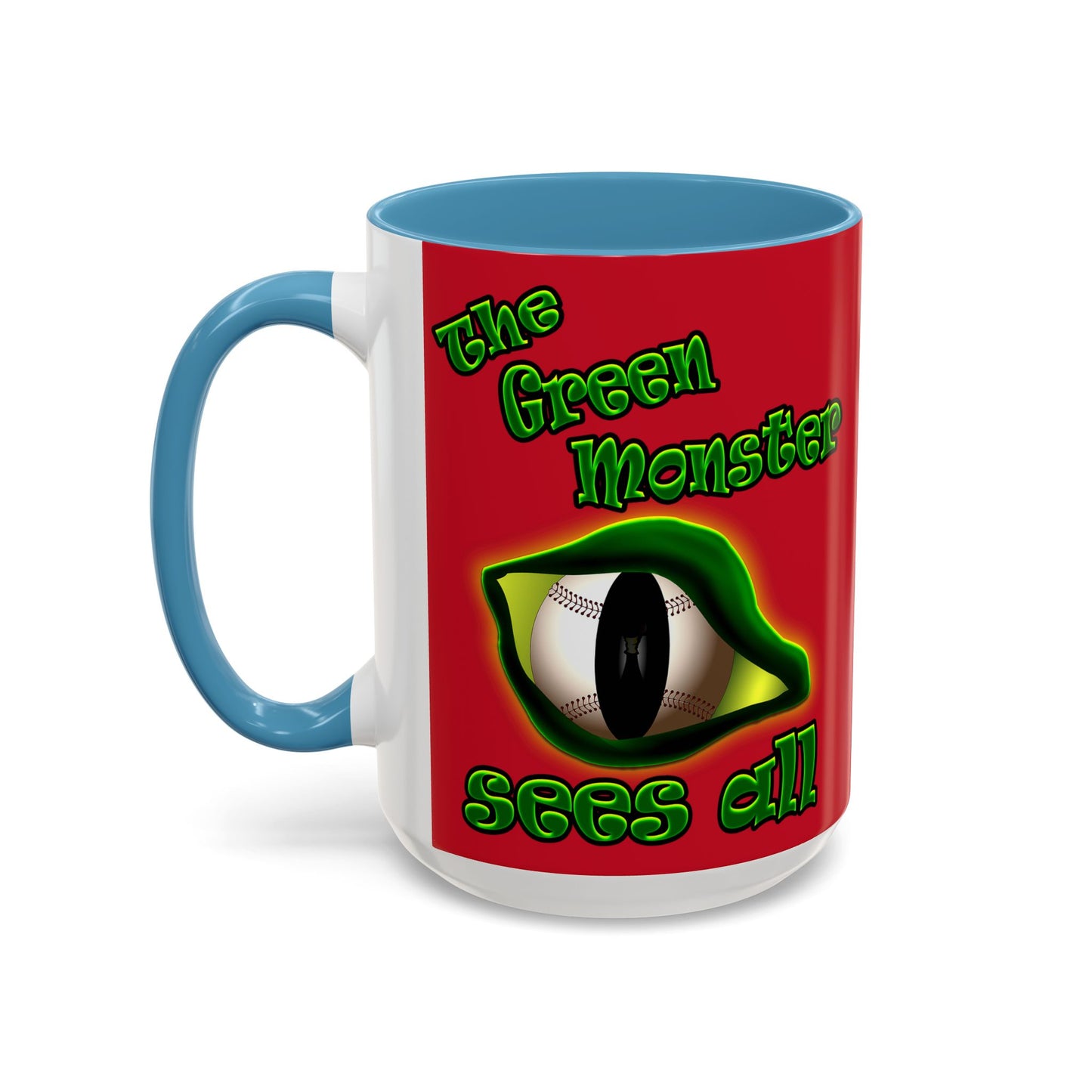 green monster - Accent Mug (dark red)