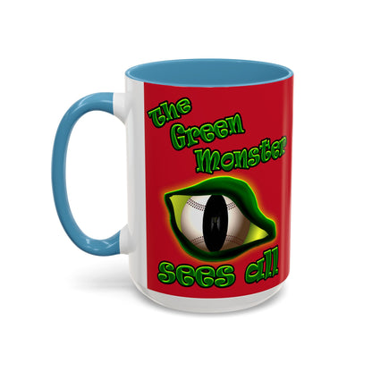 green monster - Accent Mug (dark red)