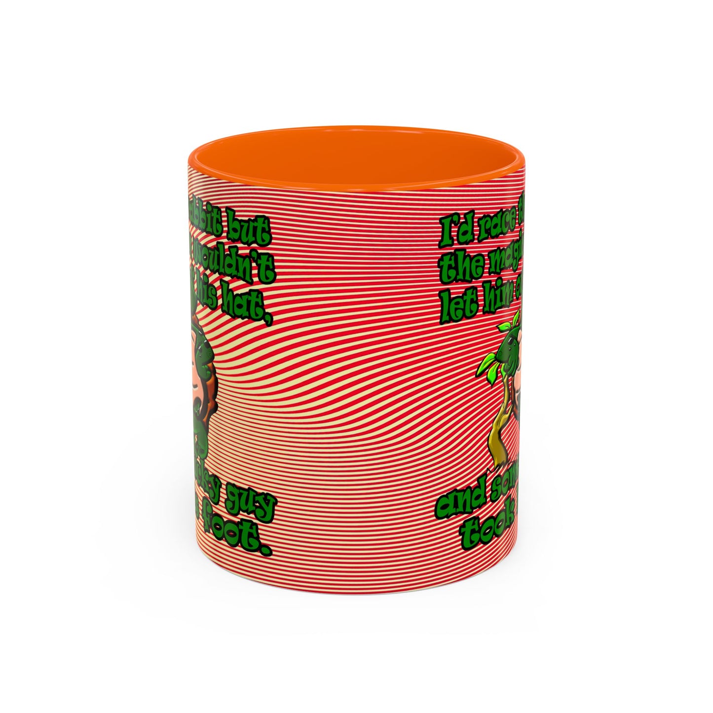 turtle race - Accent Mug (yellow-orange wave)