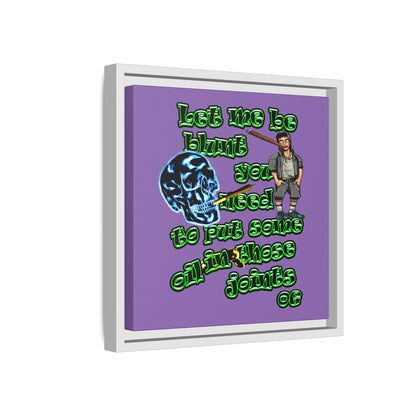 og - framed canvas art (light purple)