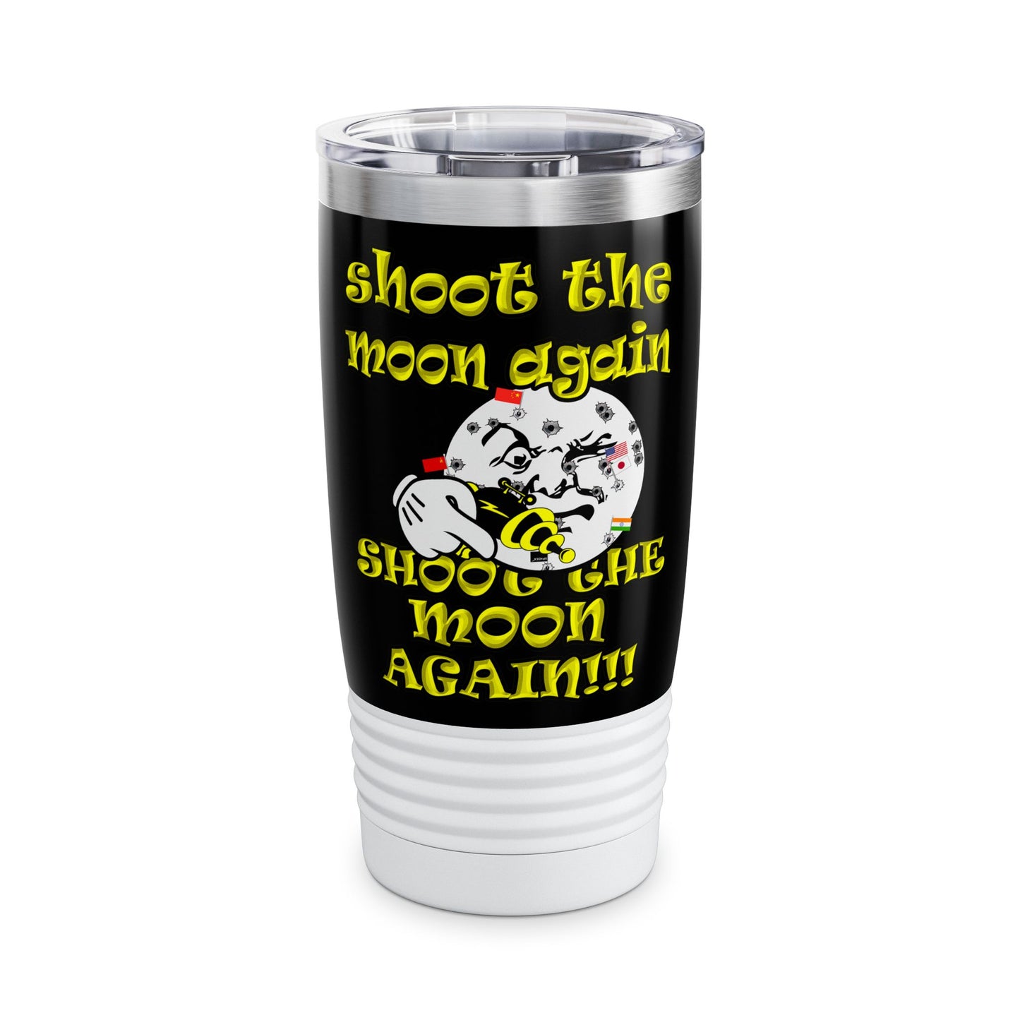 shoot the moon again - Ringneck Tumbler, 20oz (black)
