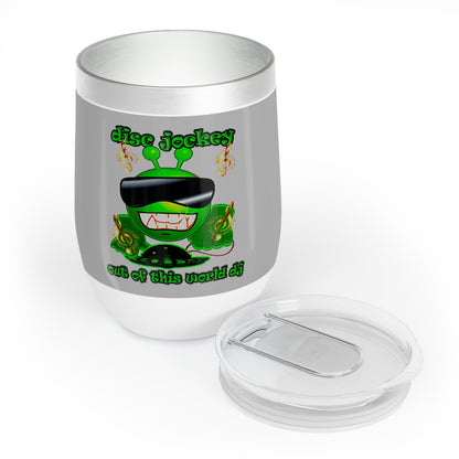 disc jockey - Chill Wine Tumbler (light grey)