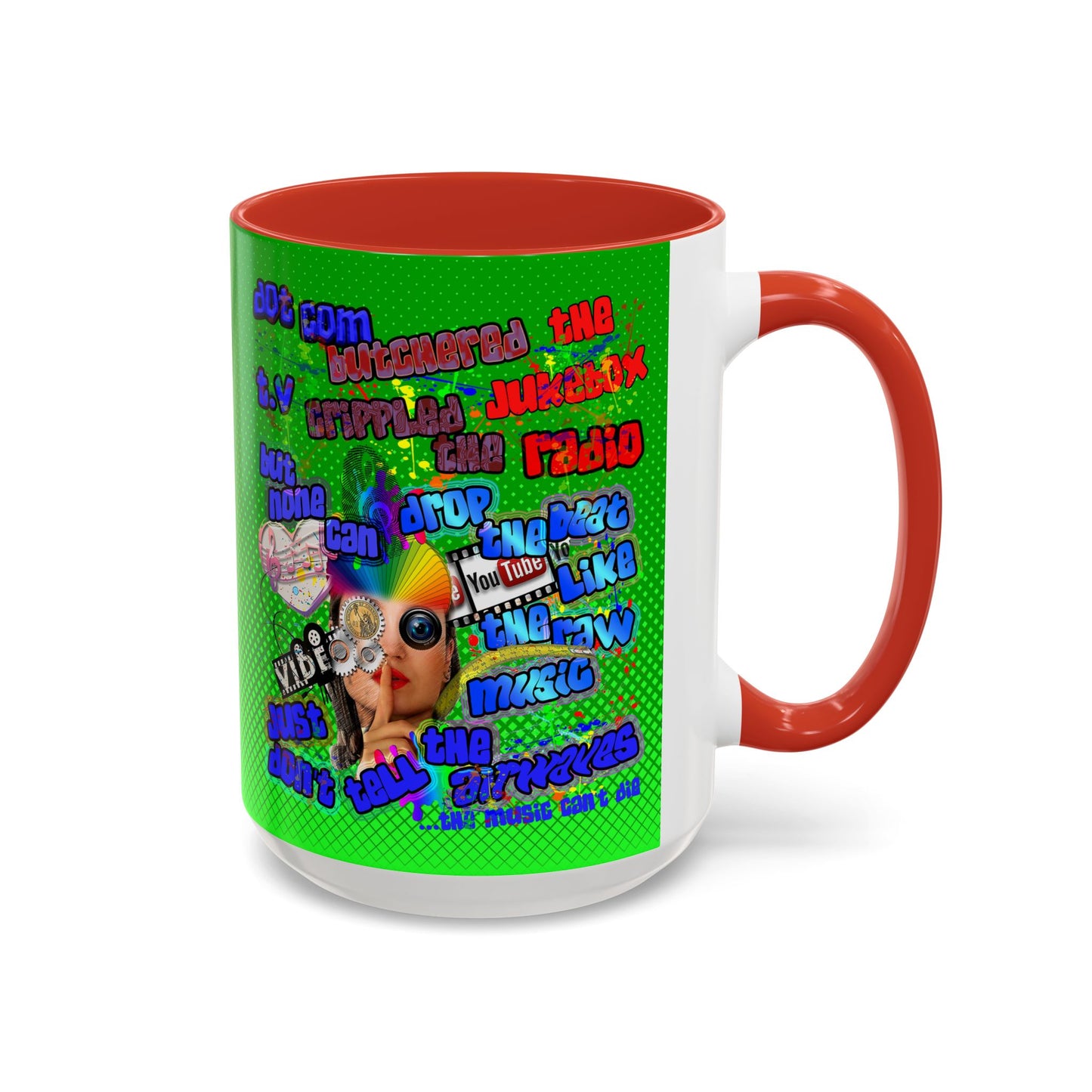 drop the beat - Accent Mug (logo green)