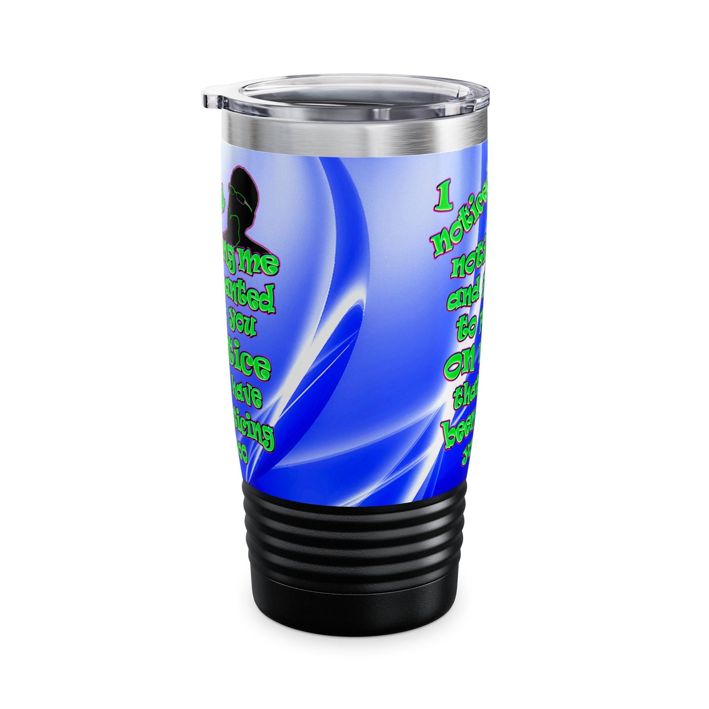 noticed you noticing - Ringneck Tumbler, 20oz (blue-white wave)
