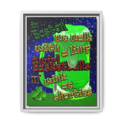 celtics logo - framed canvas art ('snoops' background)