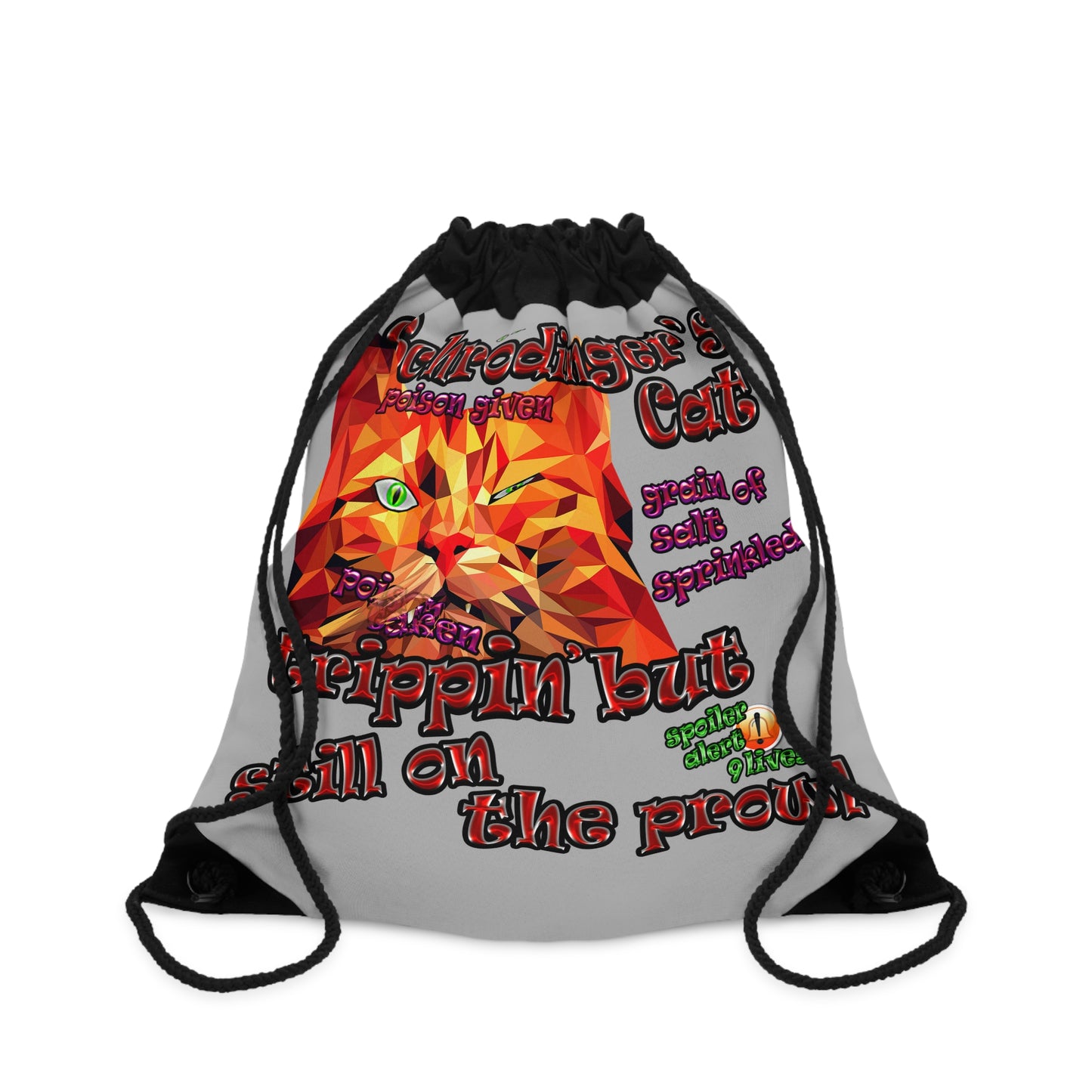 schrodinger's cat - Drawstring Bag (light grey)