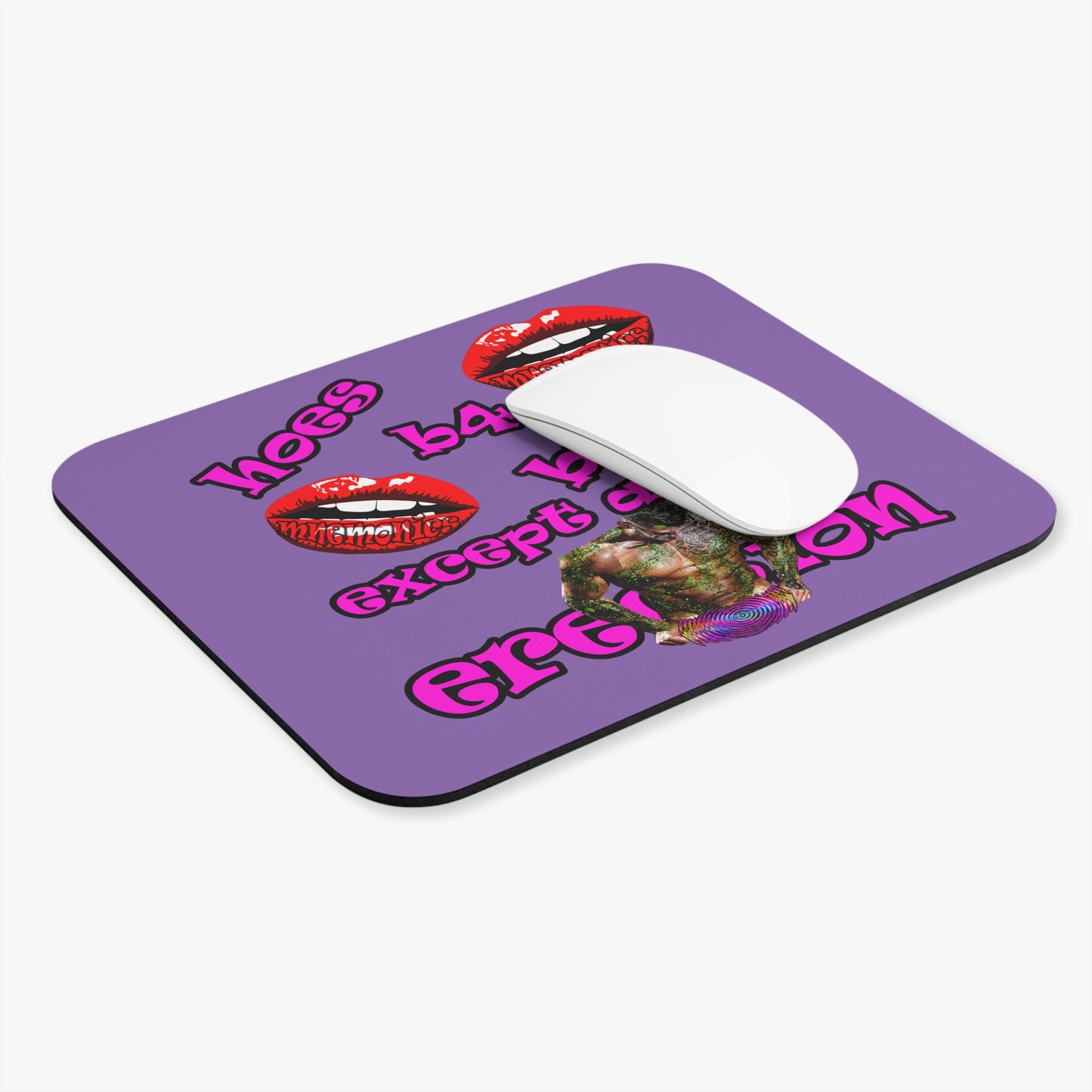 hoes b4 bros - Mouse Pad (Rectangle) (light purple)