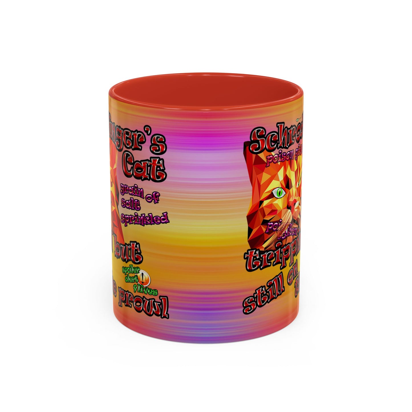 schrodinger's cat - Accent Mug (color blur)