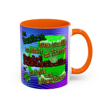 celtics logo - Accent Mug (purple wave)
