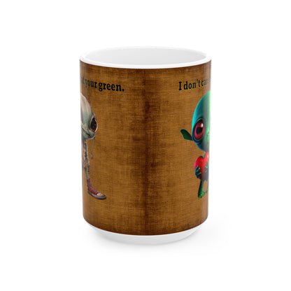 I don't care that your grey - White Mug (brown papyrus)