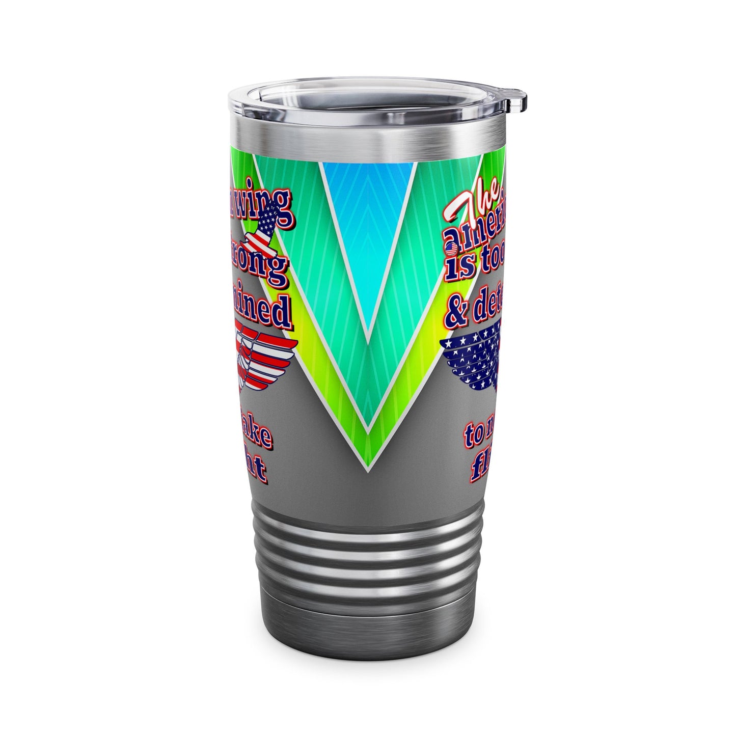 american wing - Ringneck Tumbler, 20oz (rainbow split)