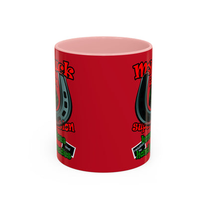 my luck - Accent Mug (dark red)