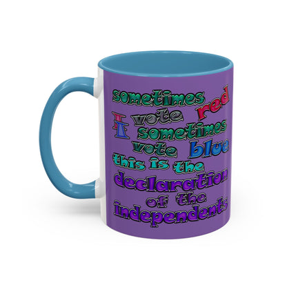declaration of the independents - Accent Mug (light purple)