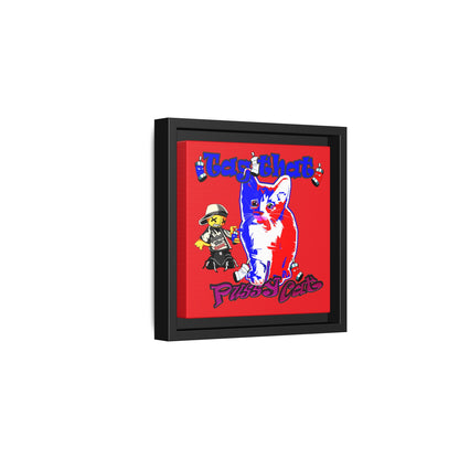 tag that - framed canvas art (red)