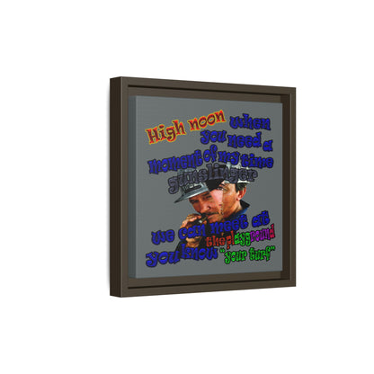 high noon - framed canvas art (dark grey)