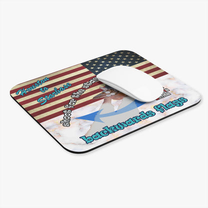 shoot for the stars - Mouse Pad (Rectangle) - (white marble)