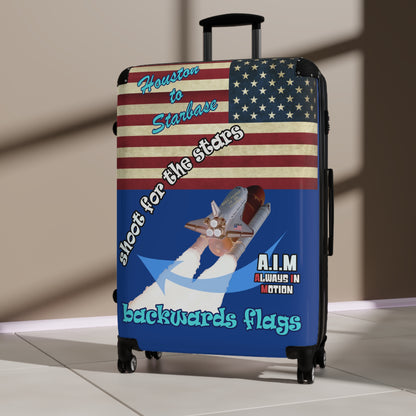 shoot for the stars - Suitcase (dark blue)
