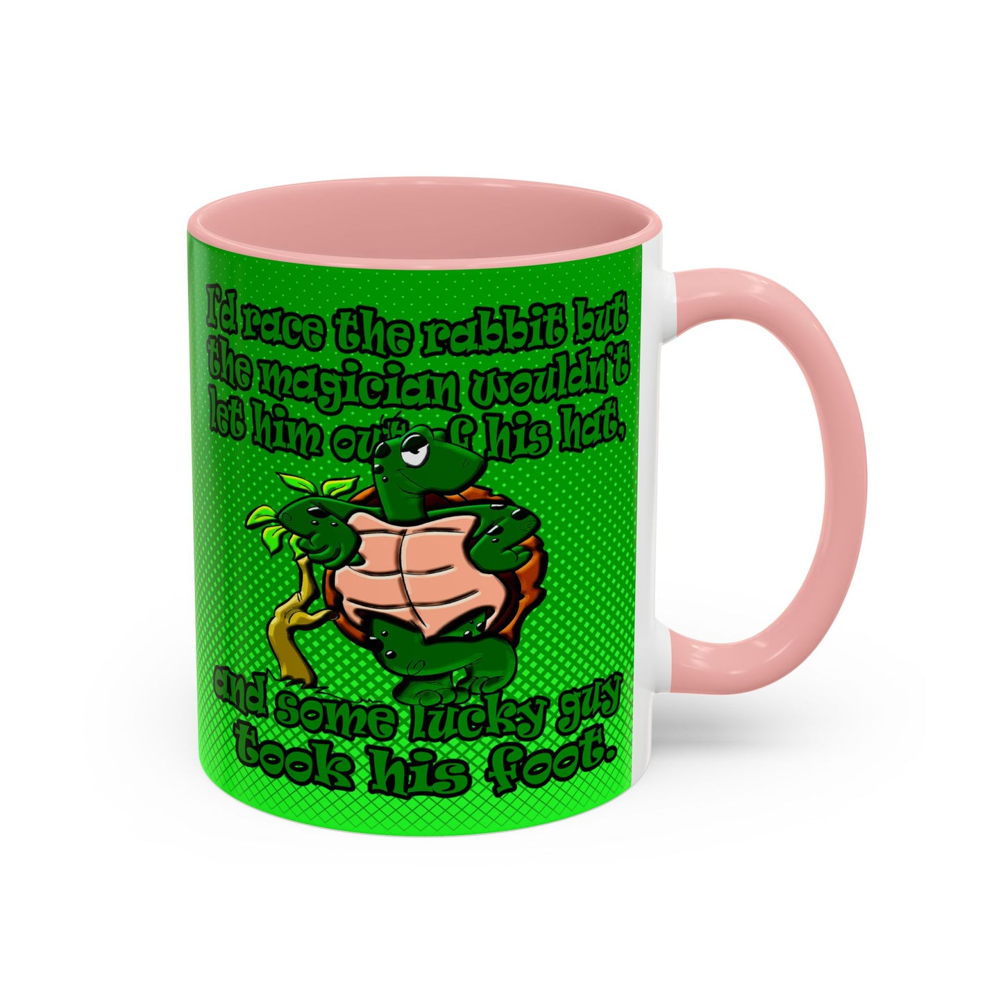 turtle race - Accent Mug (logo green)