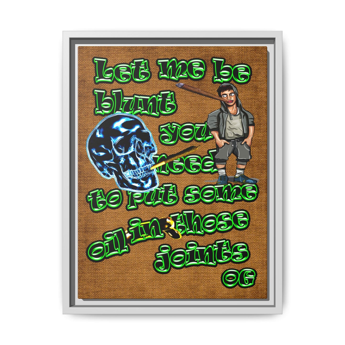 og - framed canvas art (brown papyrus)