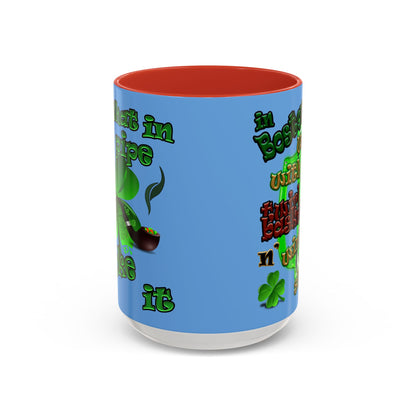 celtics logo - Accent Mug (light blue)