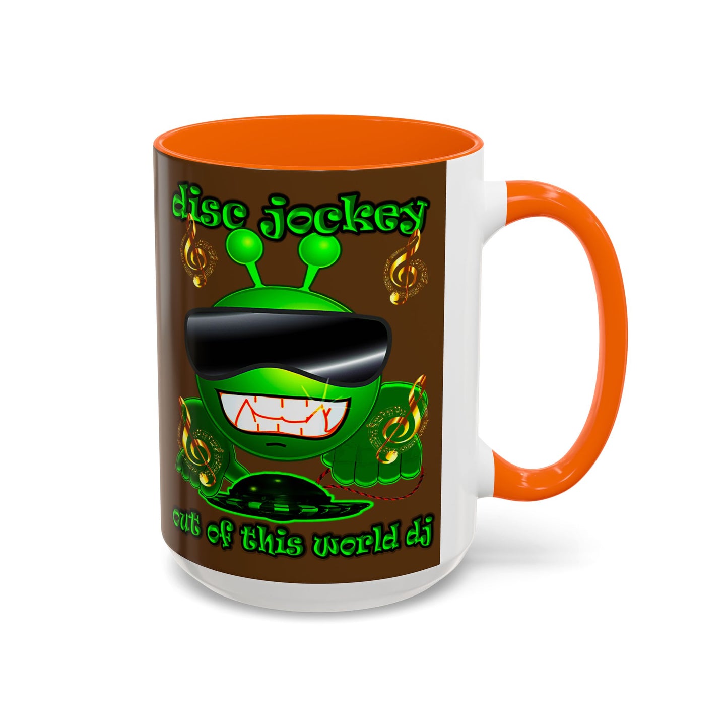 disc jockey - Accent Mug (brown)