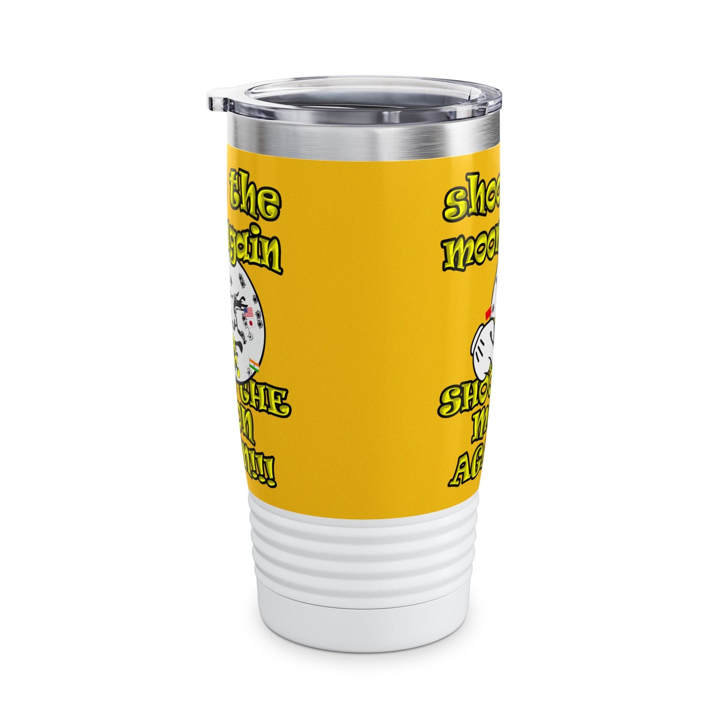 shoot the moon again - Ringneck Tumbler, 20oz (yellow)