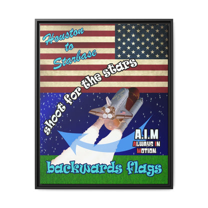 shoot for the stars - framed canvas art ('snoops' background)