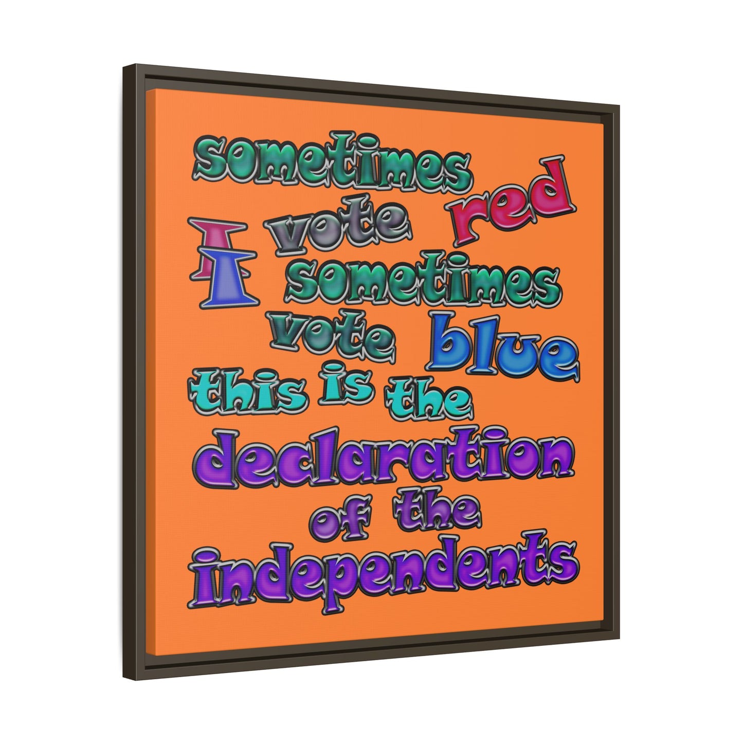 declaration of the independents - framed canvas art (crusta)