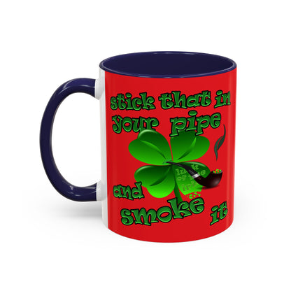 celtics logo - Accent Mug (red)
