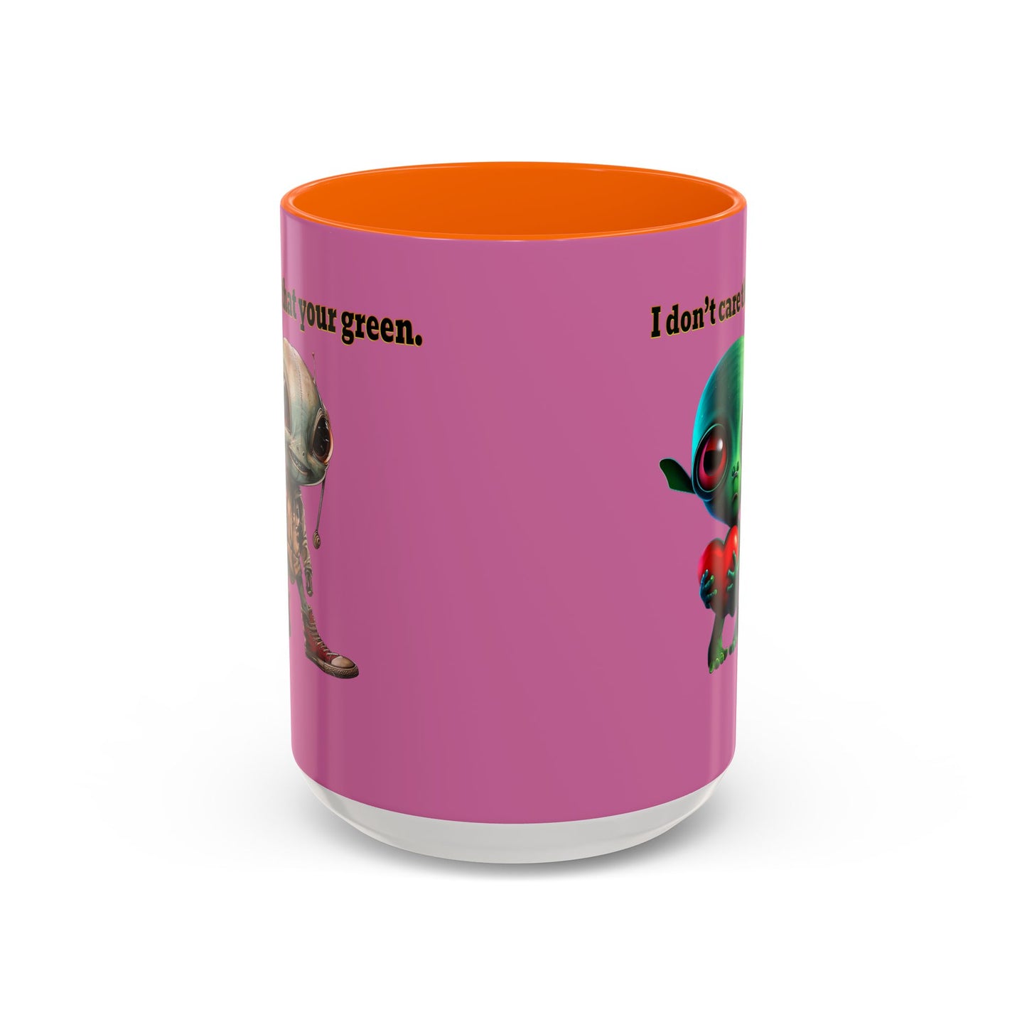I don't care that your grey - Accent Mug (light pink)