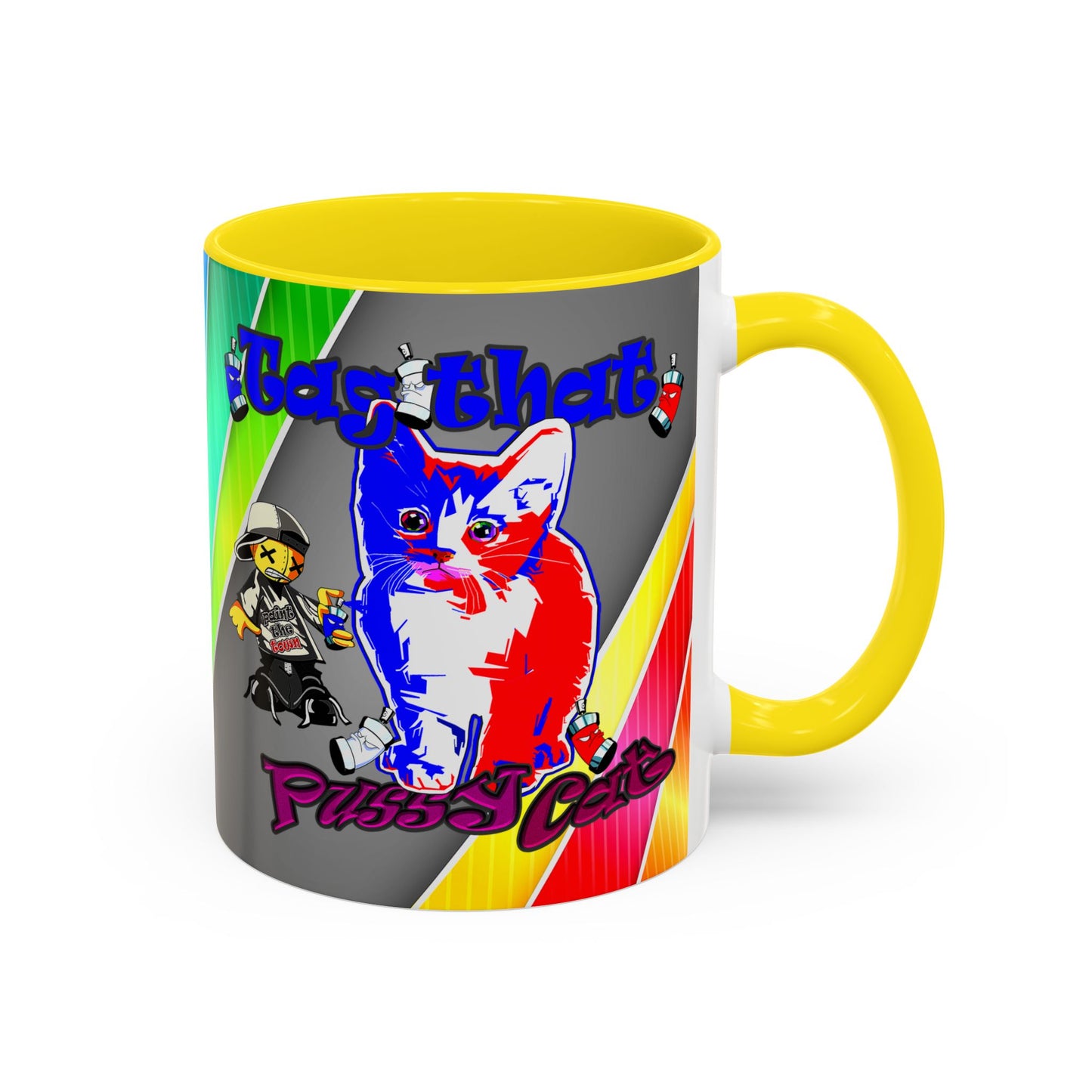 tag that - Accent Mug (rainbow split)