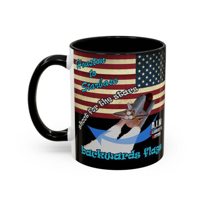 shoot for the stars - Accent Mug (black)