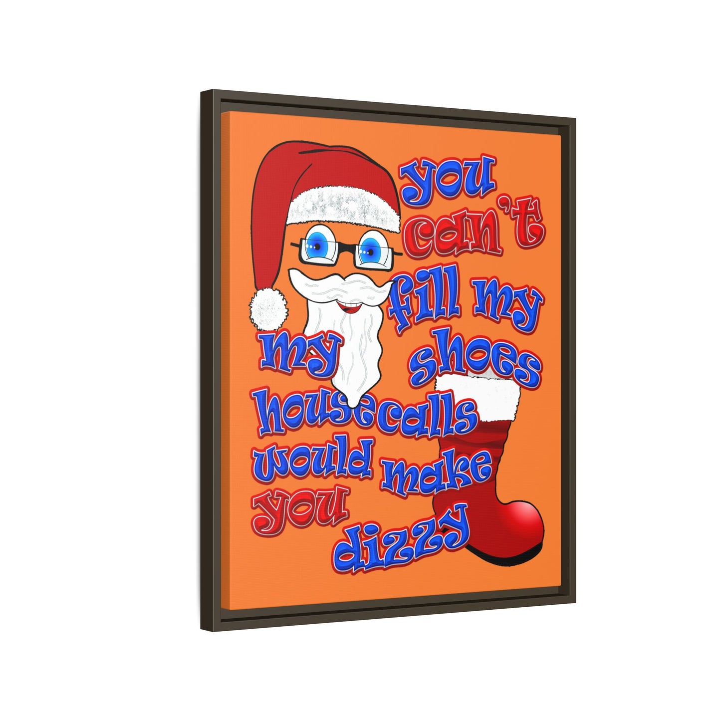 santa's shoes - framed canvas art (crusta)