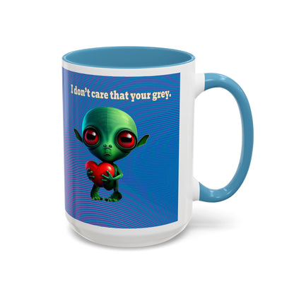 I don't care that your grey - Accent Mug (light blue-purple wave)