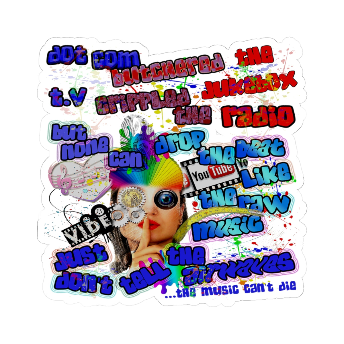 drop the beat - Kiss-Cut Stickers