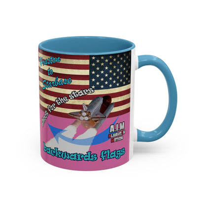 shoot for the stars - Accent Mug (light pink)